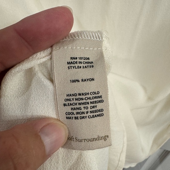 Soft Surroundings V-neck button down blouse - Picture 7 of 9